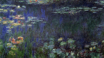 Water Lilies, Green Reflection by Monet