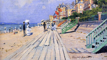 The Beach at Trouville by Monet