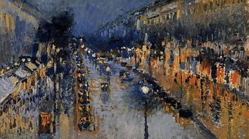 Boulevard Montmartre Night Effect by Pissarro