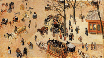 Place du Théâtre Français by Pissarro
