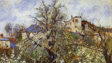 Kitchen Garden with Trees in Flower by Pissarro