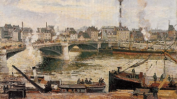 The Great Bridge, Rouen by Pissarro