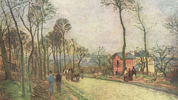 The Road to Louveciennes by Pissarro