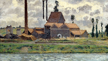 Factory near Pontoise by Pissarro