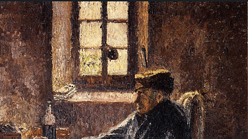 Old Winegrower in Moret by Pissarro