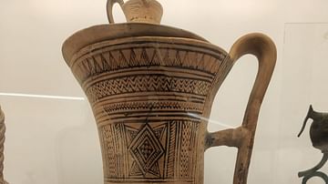 Attic Large Geometric Pitcher with Lid