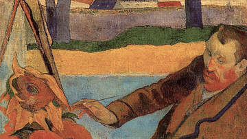 Van Gogh Painting Sunflowers by Gauguin