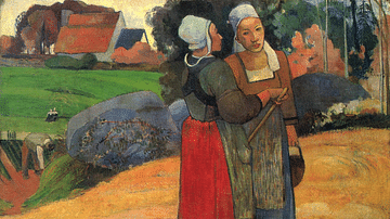Breton Peasant Women by Gauguin