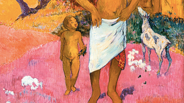 A Walk by the Sea by Gauguin
