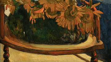 Sunflowers in an Armchair by Gauguin