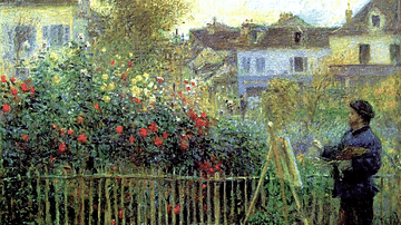 Monet Painting in his Garden by Renoir