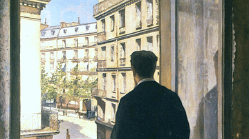 Young Man at His Window by Caillebotte