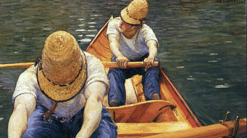 Rowers on the Yerres River by Caillebotte