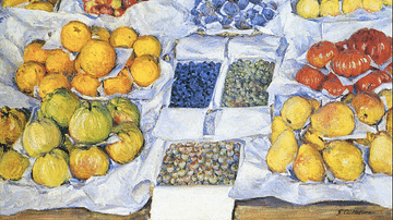 Fruit Displayed on a Stand by Caillebotte