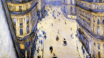 Rue Halévy, Balcony View by Caillebotte