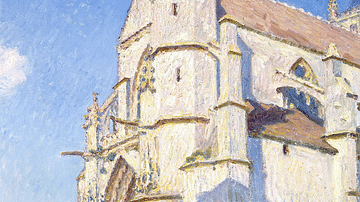 The Church at Moret, Evening by Sisley