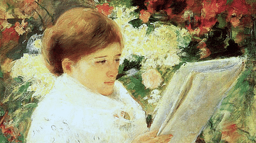 Woman Reading in the Garden by Cassatt