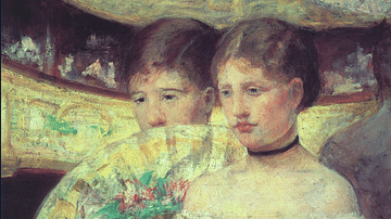 Two Women in a Loge by Cassatt