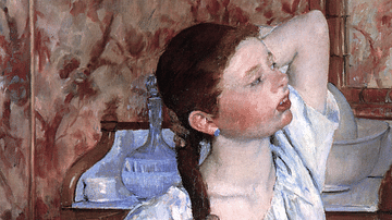 Girl Arranging Her Hair by Cassatt