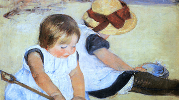 Children on the Shore by Cassatt