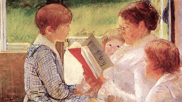 Mrs Cassatt Reading to her Grandchildren by Cassatt