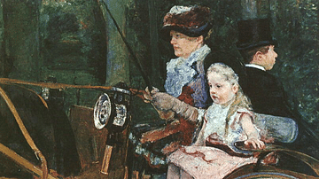 A Woman and a Girl Driving by Cassatt