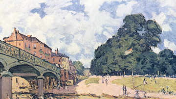 The Bridge at Hampton Court by Sisley