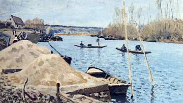 The Seine at Port-Marly, Piles of Sand by Sisley