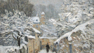 Snow at Louveciennes by Sisley