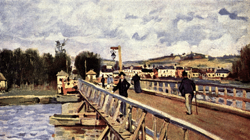 Footbridge at Argenteuil by Sisley