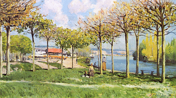 The Seine at Bougival by Sisley