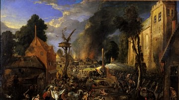 Spanish Attack on a Flemish village
