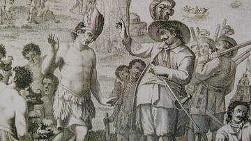 Juan de Grijalva Meeting a Maya Chief