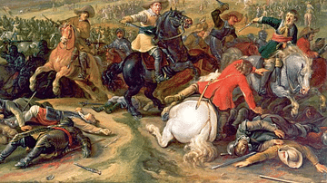 Gustavus Adolphus Leading a Cavalry Charge