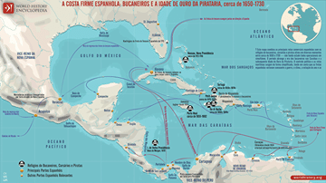 Mapa da Conquista Espanhola no Norte da América do Sul