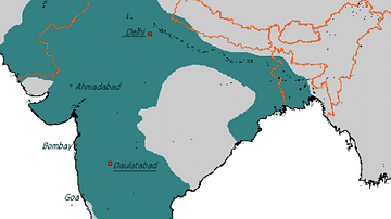 Map of the Delhi Sultanate under the Tughlaqs