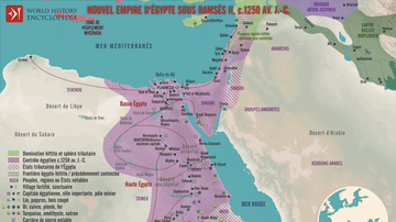 Carte de l'Égypte du Nouvel Empire sous Ramsès II