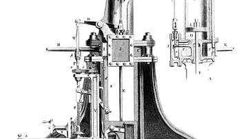 Diagram of a Nasmyth Steam Hammer