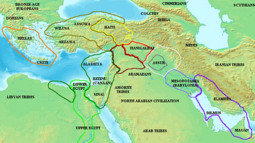 Map of the ancient Near East during the Amarna Period