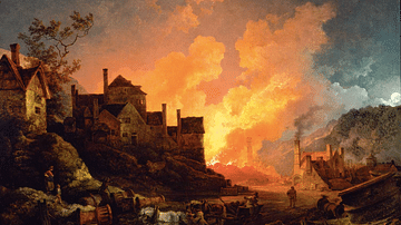 Coalbrookdale by Night by Philippe Jacques de Loutherbourg