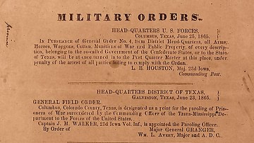 General Order No. 3 of 19 June 1865