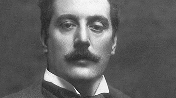 Photo-portrait of Giacomo Puccini