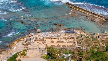 Ancient Ruins of the Harbor at Caesarea Maritima