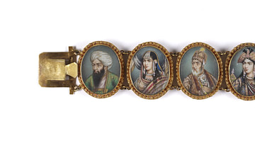Bracelet with Mughal Miniature Portraits