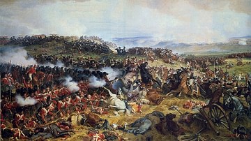 British Squares Halt the French Cavalry Charge at Waterloo