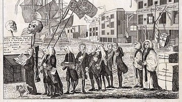 Cartoon Depicting the Repeal of the Stamp Act