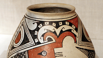 Horned-Serpent Pottery Vessel