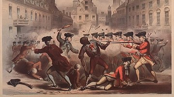 Lithograph of the Boston Massacre, 5 March 1770
