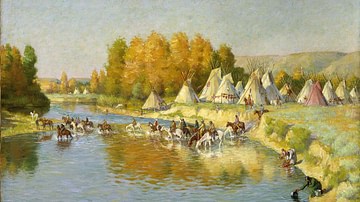 Encampment of Crow Indians