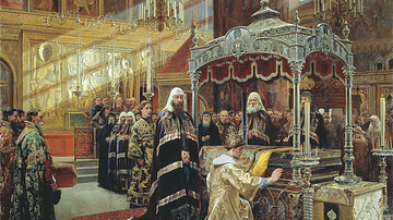 Young Tsar Alexis and Patriarch Nikon